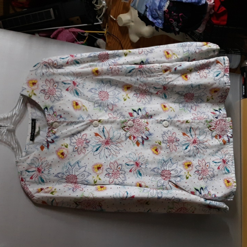 Los Angeles Rose Size S Scrub Top (SKU 278)